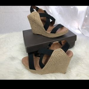 Corso Como wedge espadrilles black size 9